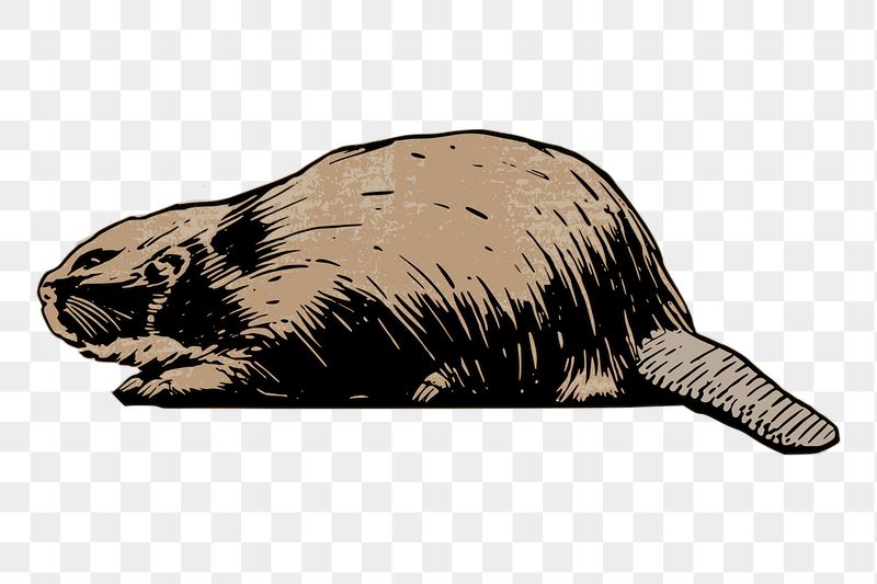 Beaver png sticker, vintage illustration, | Free PNG - rawpixel