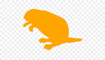 Beaver, Silhouette, Can Stock Photo, Yellow, Tail PNG