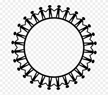 Because Of The World That We Live In - People Holding Hands Around The World Black