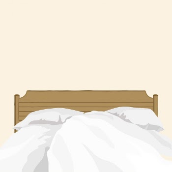 Bed against wall collage element, | Free PSD Illustration - rawpixel