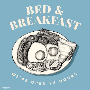 Bed and breakfast logo design vector | Free stock vector - 463579