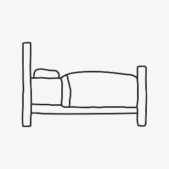 Bed doodle clipart, furniture illustration | Free Vector Illustration - rawpixel