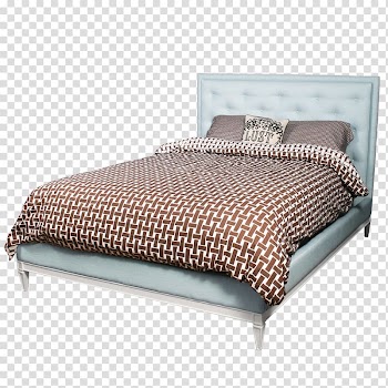 Bed frame Bedroom Furniture Duvet, Continental simple double bed transparent background PNG clipart