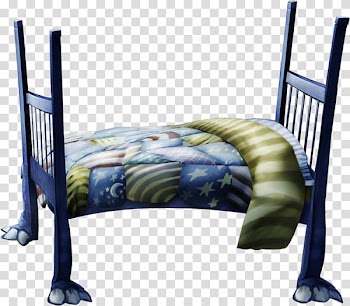 Bed frame Infant bed Furniture, Hand-painted children's beds transparent background PNG clipart