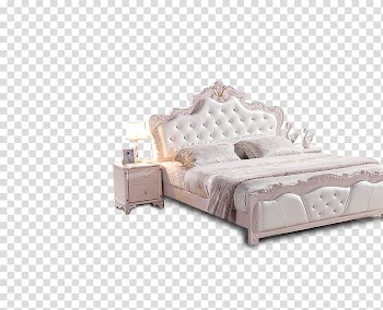 Bed frame Mattress Bed sheet, Pink Queen transparent background PNG clipart