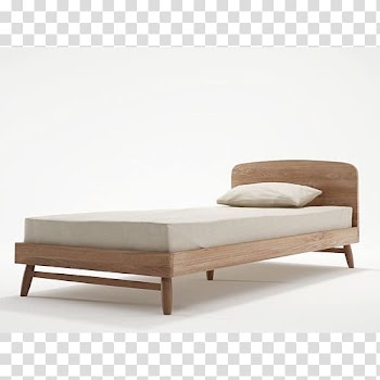 Bed frame Mattress Furniture Bedroom, single bed transparent background PNG clipart