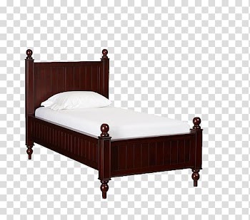 Bed frame Sleigh bed Bunk bed Headboard, 3d model home bed psd transparent background PNG clipart