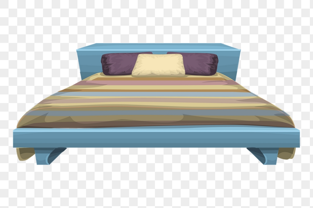 Bed png sticker, bedroom furniture | Free PNG - rawpixel