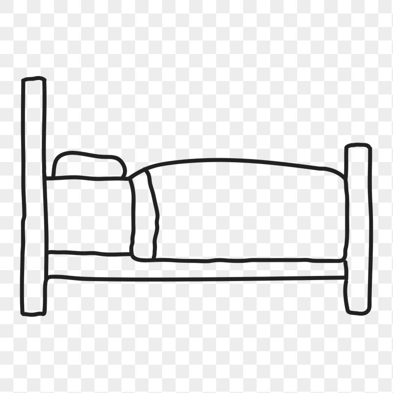 Bed png sticker, furniture, transparent | Free PNG Illustration - rawpixel