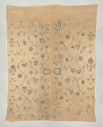 Bedcover with appliqued crewel embroidery | Free Photo - rawpixel