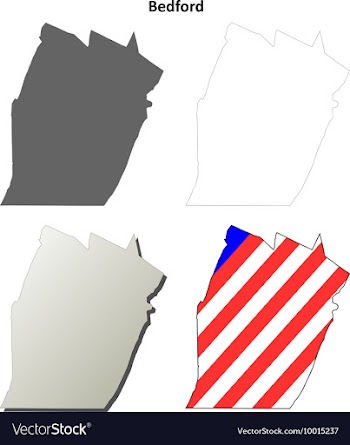 Bedford Map Icon Set vector image