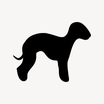 Bedlington Terrier dog silhouette collage | Free PSD - rawpixel