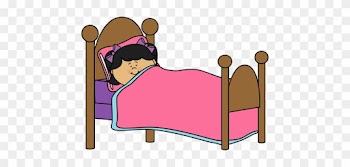 Bedroom Clipart - Girl Sleeping Clipart