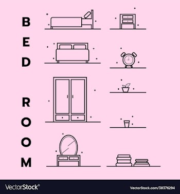 bedroom icon flat design