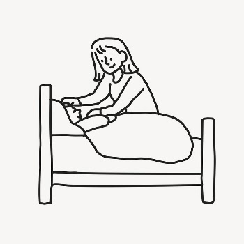 Bedtime hand drawn collage element, | Free PSD Illustration - rawpixel