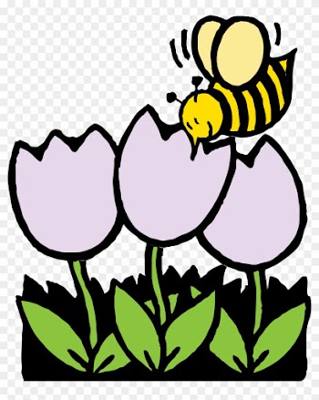 Bee And Flower Clipart - Bee And Flower Clipart