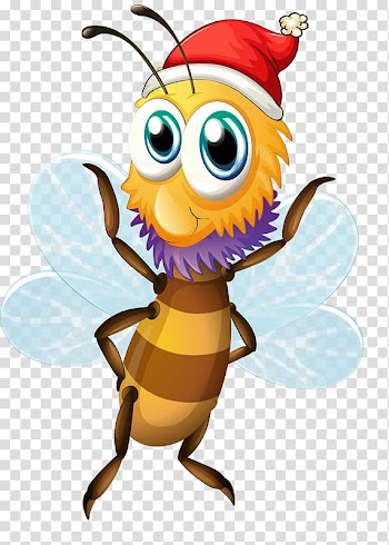 Bee Bear Giant panda Insect, Christmas Bee transparent background PNG clipart