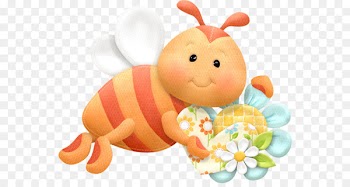 Bee Blessing God Christianity - Cartoon bee little red sunflowers 