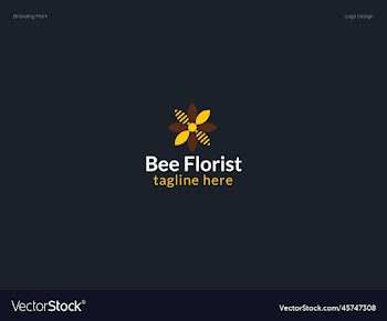 bee florist logo design