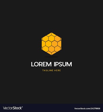 Bee have of hexagon creative design logo vector image