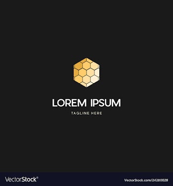Bee have of hexagon creative design logo vector image