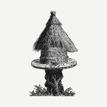 Bee house  drawing, vintage | Free PSD - rawpixel