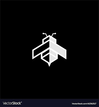 bee line geometric concept design symbol graphic