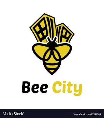Bee logo template icon design vector image