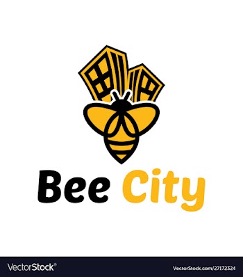 Bee logo template icon vector image