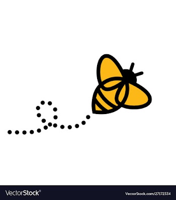 Bee logo template icon vector image