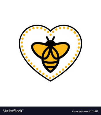 Bee logo template icon vector image