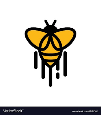 Bee logo template icon vector image