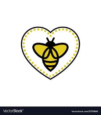 Bee logo template vector image
