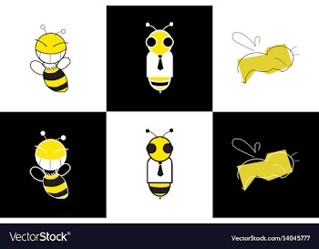  					Bee symbols vector image														