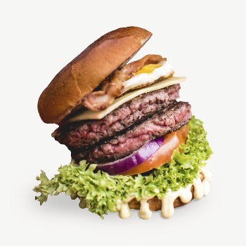 Beef burger collage element psd | Free PSD - rawpixel