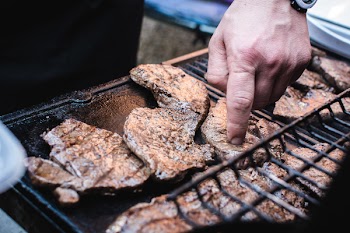 Beef steaks barbeque 
