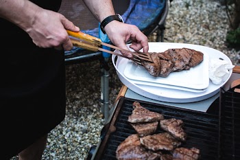 Beef steaks barbeque 