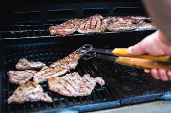 Beef steaks barbeque 