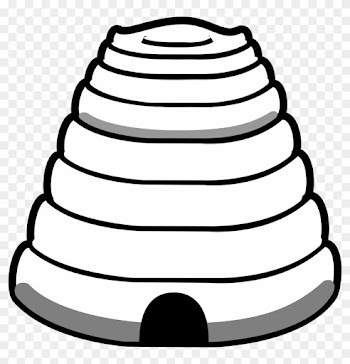 Beehive Clipart - Bee Hive Coloring Page