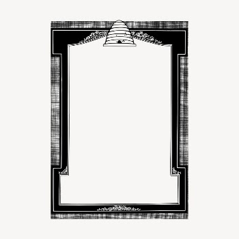 Beehive frame clipart, vintage hand | Free Vector - rawpixel