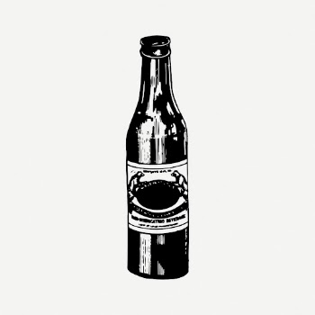 Beer bottle drawing, alcoholic drink, | Free PSD - rawpixel