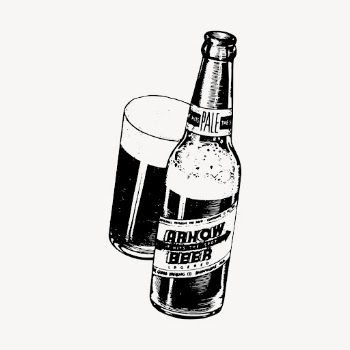Beer bottle drawing, vintage beverage | Free Vector - rawpixel