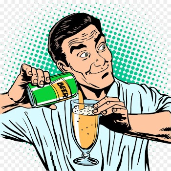 Beer Champagne Wine Alcoholic drink - Drinking man 