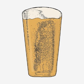 Beer glass clipart, vintage beverage | Free Photo - rawpixel