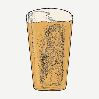 Beer glass collage element, vintage | Free PSD - rawpixel