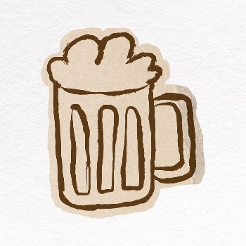 Beer glass doodle sticker, ripped | Free PSD Illustration - rawpixel