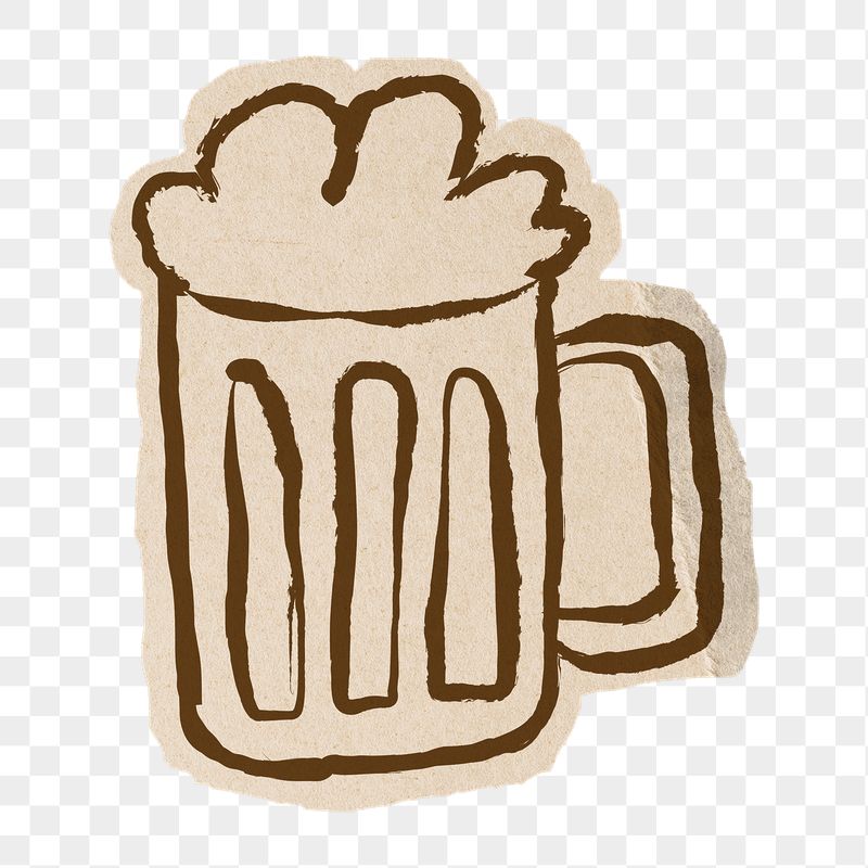 Beer glass png sticker, ripped | Free PNG Illustration - rawpixel