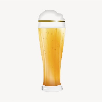 Beer glass sticker, alcoholic beverage | Free PSD - rawpixel