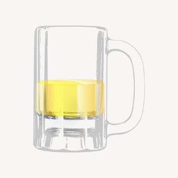 Beer glass sticker, alcoholic drink | Free PSD - rawpixel