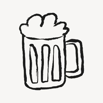 Beer glass sticker, alcoholic drinks | Free Vector Illustration - rawpixel